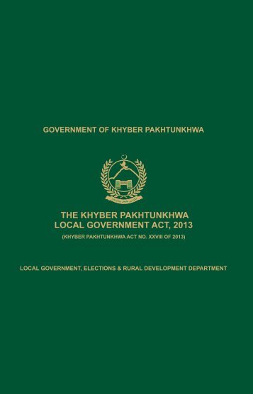 GOKP-2013-Khyber-Pakhtunkhwa-Local-Government-Act-2013-Print-Version