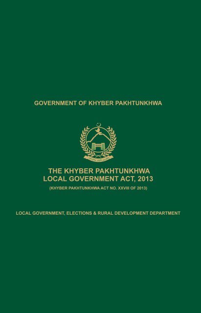 GOKP-2013-Khyber-Pakhtunkhwa-Local-Government-Act-2013-Print-Version