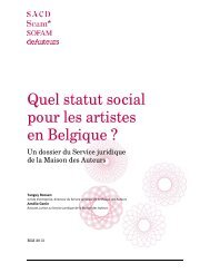 Le statut social des artistes - Sacd