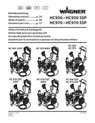 HC950 • HC950 SSP HC970 • HC970 SSP - Wagner