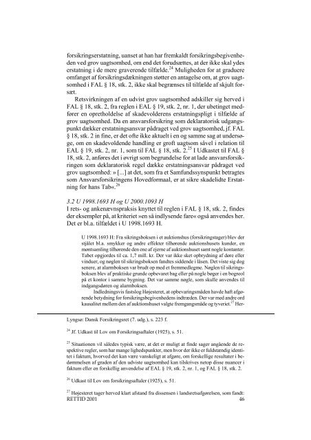 Grov uagtsomhed Ã¢Â€Â“ et typebegreb - Juridisk Institut - Aarhus ...