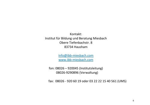BayKiBiG - Basisseminar - IBB Miesbach
