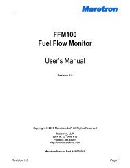 FFM100 Fuel Flow Monitor User's Manual (pdf - updated ... - Maretron