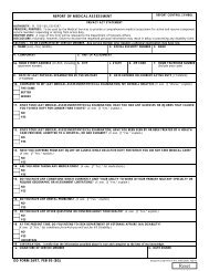 REPORT OF MEDICAL ASSESSMENT DD FORM 2697, FEB 95 (EG)