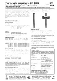 Thermowells according to DIN 43772 SF4 SF4F 8310