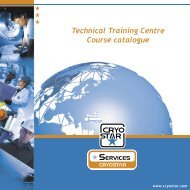 Technical Training Centre Course catalogue - Cryostar