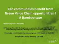 Can communities benefit from Green Value Chain ... - GMS-EOC