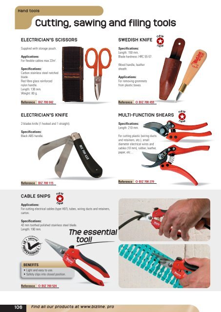 Hand tools - Bizline