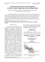 Experimental and numerical investigations of the jaw crusher ...