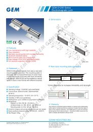 GEM-D1200 Series Electromagnetic Lock - GEM,Gianni Industries, Inc.