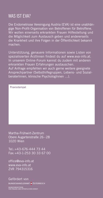 Informationsfolder Endometriose und die Psyche - Österreichische ...