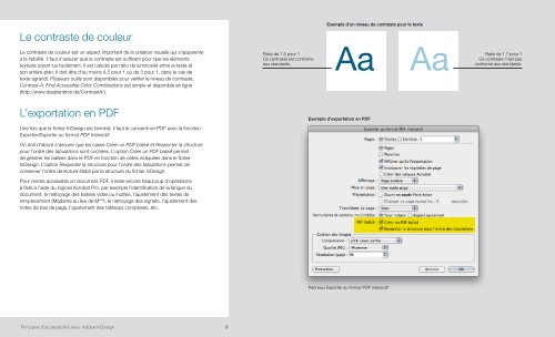 Principes d'accessibilité avec InDesign - Gouvernement du Québec