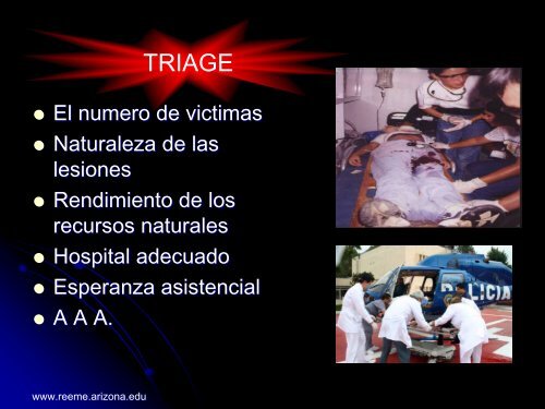 Triage - Reeme.arizona.edu