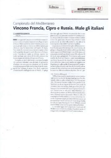 Fanno festa Russia e Cipro (Libero, Trotto, Corriere