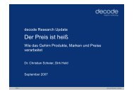 german PDF - Science Update - decode Marketingberatung