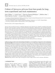 Culture of Spirogyra africana from farm ponds for long- term ...