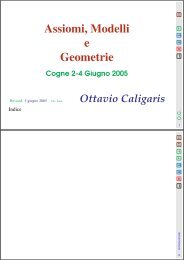 Assiomi Modelli e Geometrie (2x) - Polo Universitario di Savona