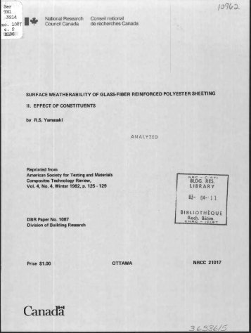 Surface weatherability of glass-fiber reinforced polyester sheeting. II ...