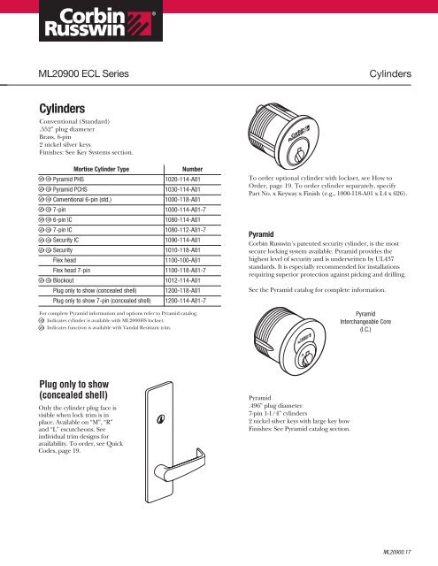 ML20900 ECL Series - Access Hardware Supply