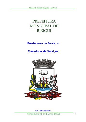 Manual ISS WEB - Prefeitura Municipal de Birigui