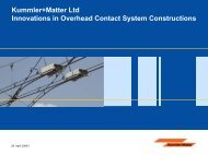 Kummler+Matter Ltd Innovations in Overhead ... - TrolleyMotion