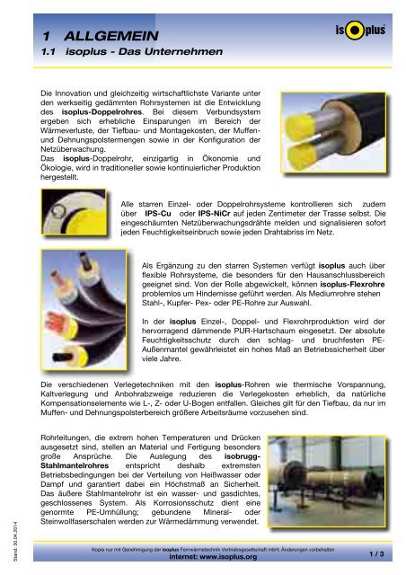 Planungshandbuch - isoplus FernwÃ¤rmetechnik