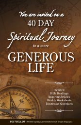 40 Day Generous Life Bible devotional - Kluth.org