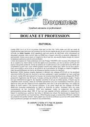Douane et Profession nÂ°121 - UNSA Douanes