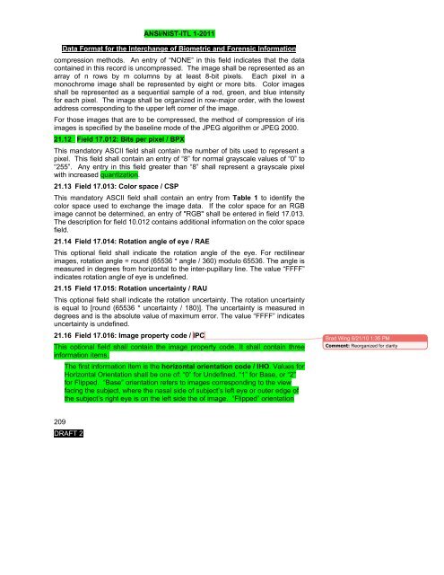 ANSI/NIST-ITL 1-2011 - NIST Visual Image Processing Group ...