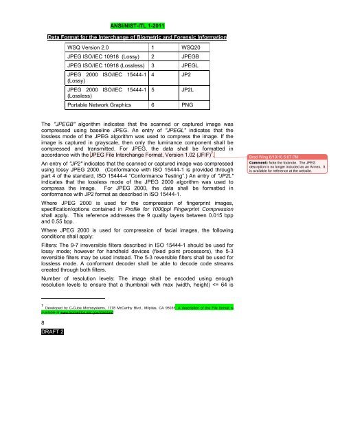 ANSI/NIST-ITL 1-2011 - NIST Visual Image Processing Group ...