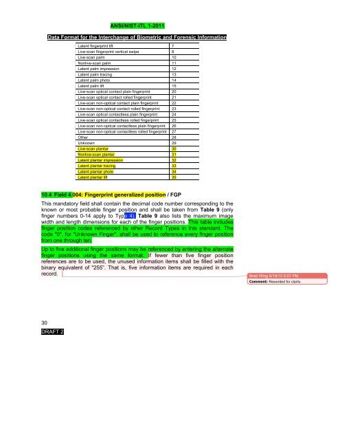 ANSI/NIST-ITL 1-2011 - NIST Visual Image Processing Group ...