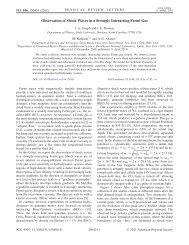 Observation of Shock Waves in a Strongly Interacting ... - Physics