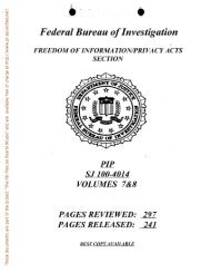 Federal Bureau ofInvestigation - FBI Files on Puerto Ricans