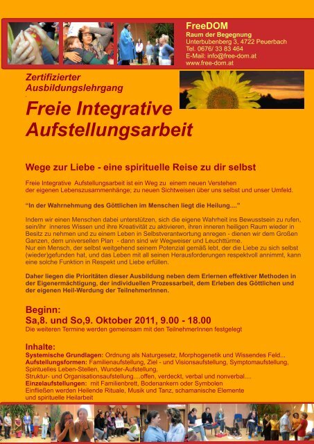 Freie Integrative Aufstellungsarbeit - FreeDOM