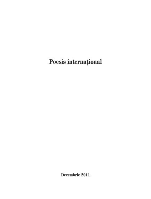 Poesis interna\ional - Informaţia Zilei