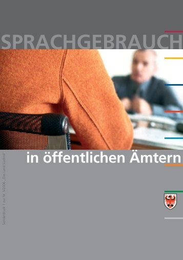 Sprachgebrauch in Ã¶ffentlichen Ãmtern