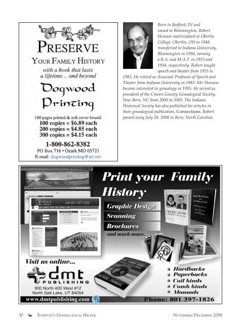 Nov/Dec Issue - BYU Idaho Special Collections and Family History