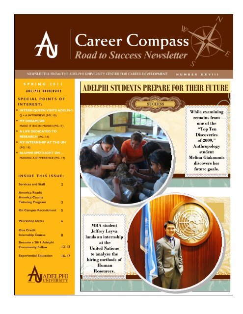 Career Compass Spring 2011 - Campus Life - Adelphi University