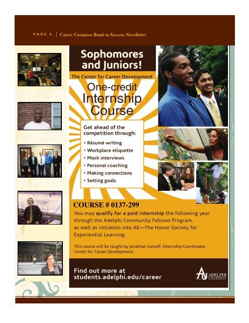 Career Compass Spring 2011 - Campus Life - Adelphi University