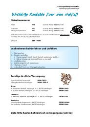 Notfall-Liste JTH - Kreisjugendring Donau-Ries