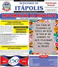 INFORMATIVO AO MUNÃCIPE - Prefeitura Municipal de ItÃ¡polis