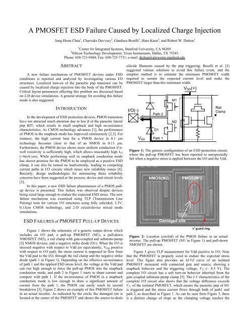 A PMOSFET ESD Failure Caused by Localized Charge - Stanford ...