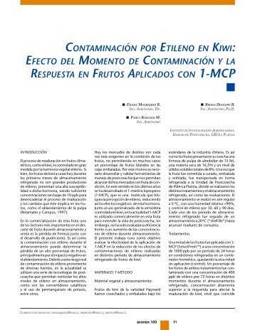 CONTAMINACIÃ³N POR ETILENO EN KIWI: EFECTO ... - Platina - INIA