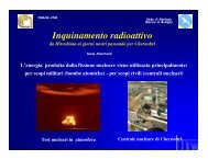 Inquinamento radioattivo - CNR Area della Ricerca di Bologna