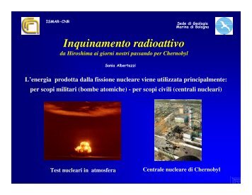 Inquinamento radioattivo - CNR Area della Ricerca di Bologna