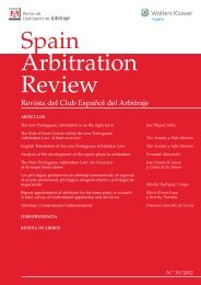 Spain Arbitration Review - Club EspaÃ±ol del Arbitraje