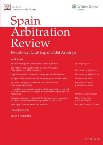 Spain Arbitration Review - Club EspaÃ±ol del Arbitraje