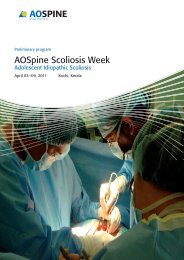 AOSpine Scoliosis Week - Orthopaedic Principles