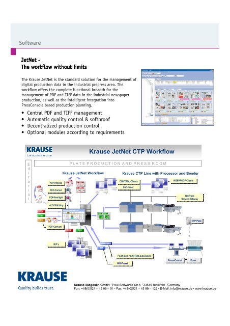 Krause Jetnet CTP Workflow - Krause-Biagosch Gmbh