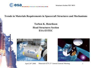 Trends in Materials Requirements in Spacecraft ... - Materials UK